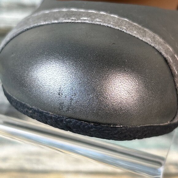 Ziera Mary Janes Womens Size 9/39.5 Gray Leather Adjustable Strap Wedge Shoes - Picture 7 of 14